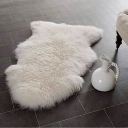 Carpet Soft Faux Fur Sheepskin Rug Fluffy Chair Cover Long Hair Children's Bedroom Mat Plush Wool Hairy Carpet Pad Seat Area Furry Rugs 231122