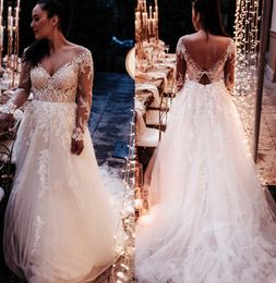Ноябрь 2023 г., арабское Aso Ebi, кружевное богемное свадебное платье больших размеров, расшитое бисером цвета слоновой кости, винтажное летнее свадебное платье ZJ204