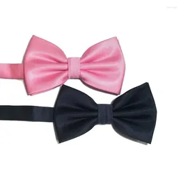 Bow Ties High Density Tie Strips For Men Business Wedding Bowknot Red Black Neckwear Blue Purple Bowties