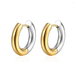 Hoop Earrings Fashionable Circular Coil INS Style Niche Design Sense Titanium Steel Minimalist