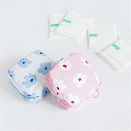 Storage Bags Cartoon Girls Sanitary Pads Bag Napkin Towel Holder Coin Purse Cosmetics Organiser Headphone Case Pouch