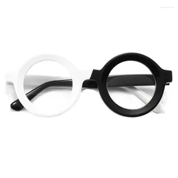 Sunglasses Frames Round Acetate Designer Brand Japanese Style Eyeglasses Men And Women Fashion Black Prescription Glasses With Packaging