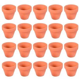 20Pcs Small Mini Terracotta Pot Clay Ceramic Pottery Planter Cactus Flower Pots Succulent Nursery Pots Great For Plants Crafts Y202725