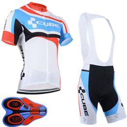 CUBE Team Ropa Ciclismo Breathable Mens cycling Short Sleeve Jersey And Shorts Set Summer Road Racing Clothing Outdoor Bicycle Uni268B