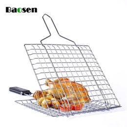 Everhome 1Pcs Stainless Steel Barbecue Grill BBQ Meshes Fish Chicken Grill BBQ Tools Kitchen Accessories T2005062629