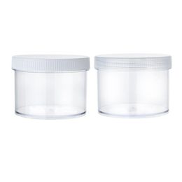 Clear Plastic Slime Storage Favour Cream Jars Wide-mouth Containers with Lids for Beauty Products DIY Slime Making or Others (200ml) Piveb