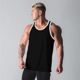 Men's Tank Tops Men Bodybuilding Patchwork Sports Tank Tops Gym undershirt Fitness Vest quick-drying Sleeveless Shirt men Summer Casual Vest 230422
