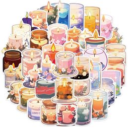 50 PCS Vinyl Art Stickers Scented Candle For Skateboard Car Fridge Helmet Ipad Bicycle Phone Motorcycle PS4 Book Pvc DIY Decals Teens Kids Adults