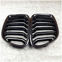 Grilles Glossy M Color Front Hood Grille For X1 E84 25Ix 28I 28Ix 35Ix Abs Car Mesh Kidney Grill 2011- Drop Delivery Mobiles Motorcy Dhgis