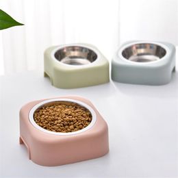 Plastic Detachable Pet Bowl Dog Basic Feeder Dogs Cats Bottom Water Food Puppy Cat Feeders Feeding Supplies Y200917230I