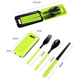 Dinnerware Sets Folding Travel Set Tableware Cutlery Fork Chopsticks For Kids Bento Lunch Box Accessories Pjop