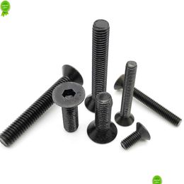 Tool Parts New M1.6 M2 M2.5 M3 M4 M5 M6 M8 Black Grade 10.9 Steel Din7991 Hexagon Hex Socket Head Flat Countersunk Allen Bolt Drop Del Dhf0A