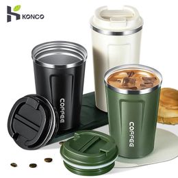 Water Bottles Stainless steel coffee cup 380510ML leak proof travel vacuum insulated water bottle 231121