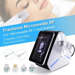 2023 Professional Microneedle RF Machine with cool handle 2in1 Antiwrinkle Scar Removal Fractional RF microneedling