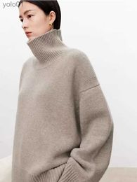 Women's Sweaters Women's Sweater Wool Sweaters Pullovers Turtleneck Solid Women Winter Clothes Korean Popular Clothes Soft Thick Plus Size LooseL231122