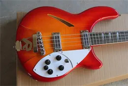 Custom Shop Rick 4003 4 Strings Bass Guitar Cherry Sunburst 4005 Electric Guitar Semi Hollow Body Top Quality