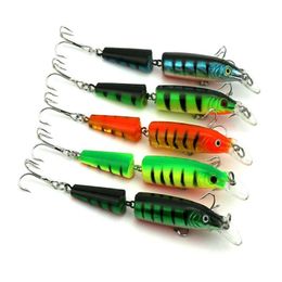 Hengjia Yeni Varış Minnow Lures Fishing Lures Eklemli Sert Yemler Balıkçılık Takımı JM002 10 5cm 9 6G 4#Kancalar 50PCS229B