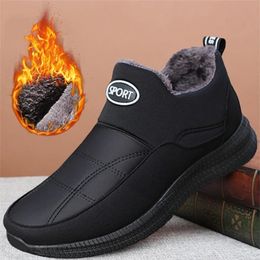 Boots Winter Casual Warm Fur Snow Plush Men Shoes Large Size Outdoor Sports Hiking Slip Resistant Ankle 231121