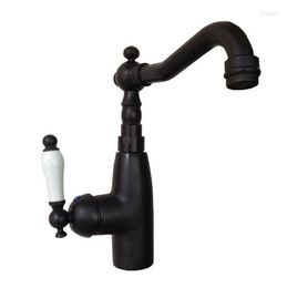 Kitchen Faucets One Hole/Handle Oil Rubbed Black Bronze Sink & Bathroom Faucet Basin Mixer Tap Asf105