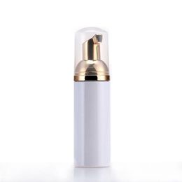 50ml Travel Foamer Bottles Empty Plastic Foam Bottles with Gold Pump Hand Wash Soap Mousse Cream Dispenser Bubbling Bottle BPA Free Knjlo