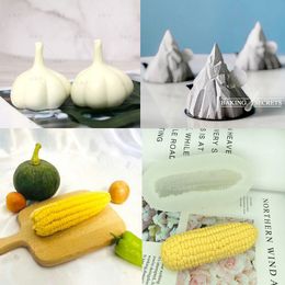 Baking Moulds Garlic shape design chocolate Mould food grade silicone fudge ice cream baking Mould DIY corn soap Mould 230421