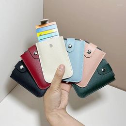 Wallets Concealed Pull-out Card Bags For Storing Multiple Positions PU Leather Strap With Pull Design Business Holder