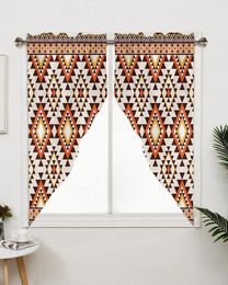 Curtain American Tribal Pattern Curtains For Bedroom Window Living Room Triangular Blinds Drapes