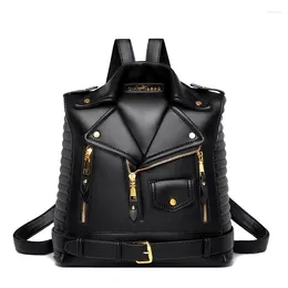 School Bags Women's Bag 2023 Trend Clothes Shape Luxury Designer Backpack High Quality Leather Fashion Brand Black Pink Brown Silver