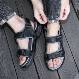 Sandals Breathable Non-slip Fashion Casual Comfortable Outdoor Shoes Top Layer Cowhide Men's Beach