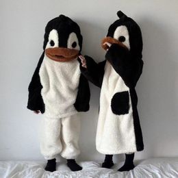 Children's Penguin Suit Winter Boys and Girls Two-piece Homewear Super Cute Cosplay Coat Can Be Worn Outside