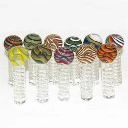 Glycerin glass smoking pipe tobacco Hand Pipes pyrex Colourful spoon dry herb pipe glass water pipe dab rig Bubble Smoking Accessories