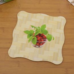 Table Mats 7PCS Wooden Coasters Placemats Insulation Pads Bowl