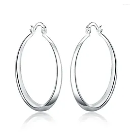 Stud Earrings Christmas Gift Charms Silver 925 Plated Retro Women Lady Hoop Round Earring Jewelry Lowest Price