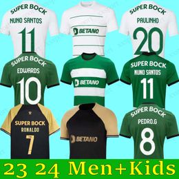 23 24 Soccer Jerseys Lisboa Sporting Cp Lisbon Special Jovane Ronaldo Sarabia Vietto Acuna 2024 Maillot Jersey Clube De Home Blue Football Shirt Men Kids Kit