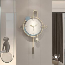 Wall Clocks Simple Living Room Clock Grand Fashionable Light Luxury Wall-mounted Nordic Restaurant Home Online Red Creativity