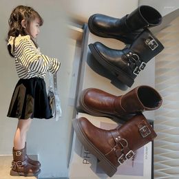 Boots Girl Boot Belt Buckle Baby Shoe For Boy Leather Designer