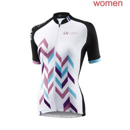 Pro team LIV Women's Cycling Jersey Breathable Summer Short Sleeves Mountain Bike Shirt Riding Bicycle Tops Outdoor Sports Cy2950