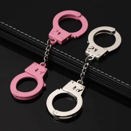 Creative Fashion Handcuffs Men's Keychain Personalised Gift Mini Simulation Toys Leisure And Entertainment Gift Accessories