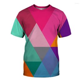 T-shirt da uomo Design personalizzato T-shirt con stampa 3D Top casual Motivo geometrico Uomo e donna O-collo a maniche corte