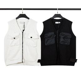 Men's Zipper Kint Tank Tops Sleeveless T Shirt Designer Vest Summer Casual Mens Clothing Loose Breathable Gym Fitness Sportswear