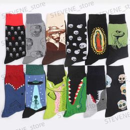 Men's Socks Men's Cotton Socks Warm Print Animal Dinosaur Funny Winter Women's Set Gifts Sock From The Factory Dropshipping Contact Us T231122