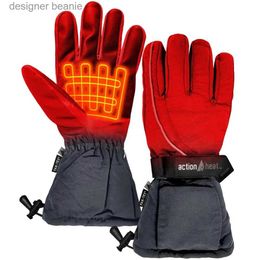 Five Fingers Gloves Battery heated snow gs just press the button to instantly get warmth and comfort grayL231122