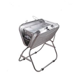 Outdoor BBQ Grill Portable Barbecue Suitcase Grill Stainless Steel Folding1240H