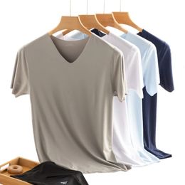 Men's T-Shirts Summer Mens T Shirts Casual Ice Silk T-shirt Men's Thin Men's Short-sleeved Sports T-shirt Bottoming Shirt 230422