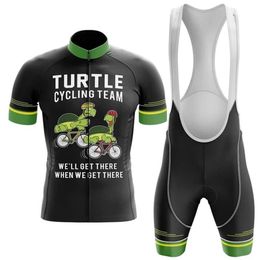 2022 TEAM Turtle PRO cycling jersey 19D gel bike shorts suit MTB Ropa Ciclismo mens summer bicycling Maillot culotte clothing234S