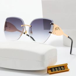 Designer Sunglasses Rimless Metal Gradient Colour Glasses Classic Stye For Men and Women Party Travel Summer