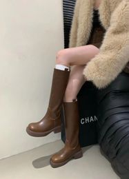 Boots Woman Flat Boots Sexy Thigh High Heels High Sexy Winter Footwear Shoes Boots-Women Low Over-the-Knee Autumn Rubber Retro S 231122