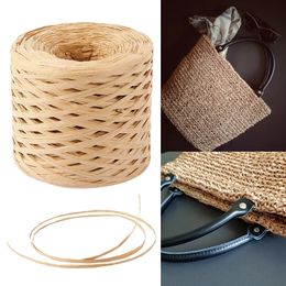 Party Decoration 200M/roll Rafia paper tape DIY rope handicraft rope splicing book tool wedding rope Easter packaging process packaging 231122