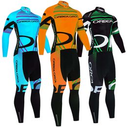 Cycling Jersey Sets Winter 2023 ORBEA ORCA Cycling Jersey Bike Maillot Culottes Suit Men 20D Ropa Ciclismo Thermal Fleece Bicycl Pants J230422