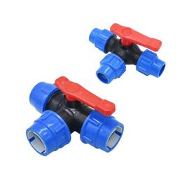 1 2 3 4 1 1 25 1 5 2 Tee Plastic Ball Valve Water Splitter T-type PE Fast Connection Pipe Quic286g